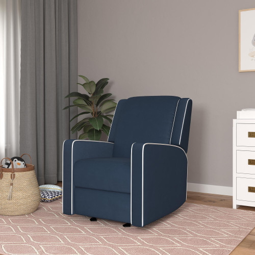 Baby Relax Robyn Rocker Recliner Chair With Pocket Coil Seating, Navy Linen
