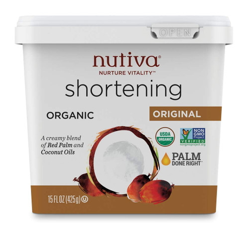Nutiva Organic Shortening Original 15 Oz Pack Of 4
