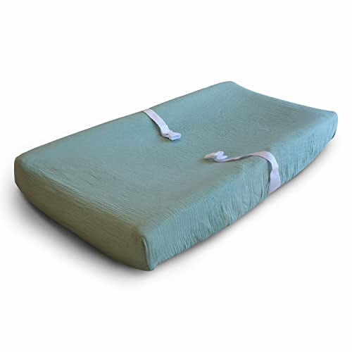 Mushie Extra Soft Muslin Fitted Changing Pad Cover