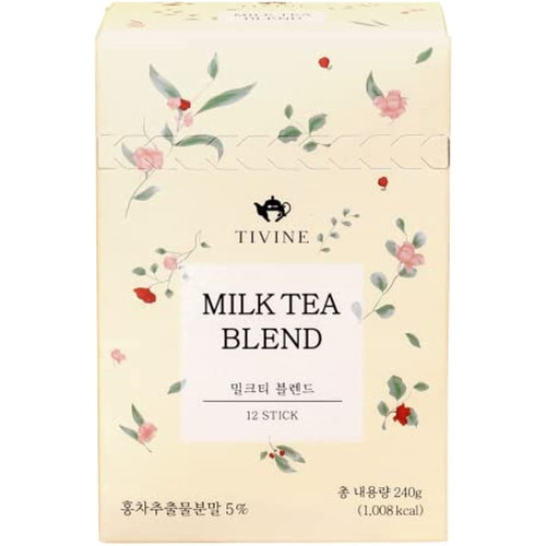 [tivine] Milk Tea Blend Stick, Home Cafe Milk Tea Stick, Haccp Certified (0.42oz X 12ea)