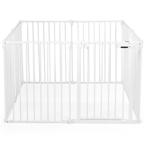 Topbuy 8-panel Baby Pet Safety Playards Foldable Playpen Activity Center White