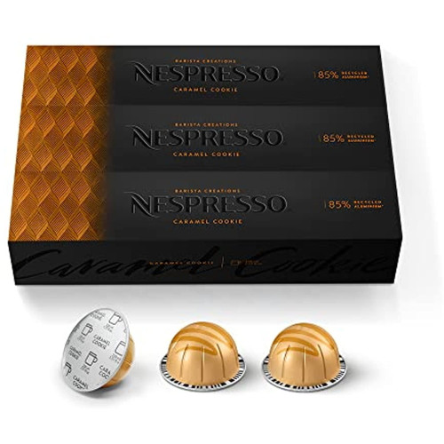 Nespresso Capsules Vertuoline, Caramel Cookie, Mild Roast Coffee, 30 Count Coffee Pods, Brews 7.77 Ounce