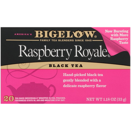 Bigelow Black Tea, Raspberry Royale Tea Bags, 20 Count