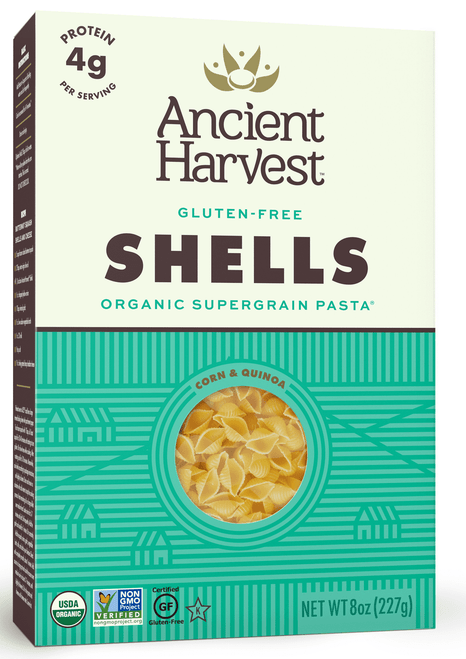 Ancient Harvest Quinoa Gluten Free Shells Pasta, 8 Oz (pack Of 12)