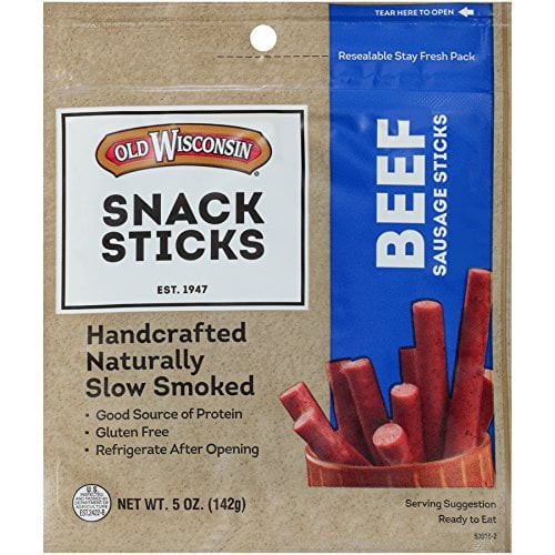 Old Wisconsin Snack Sticks, Beef, 5-ounce Package
