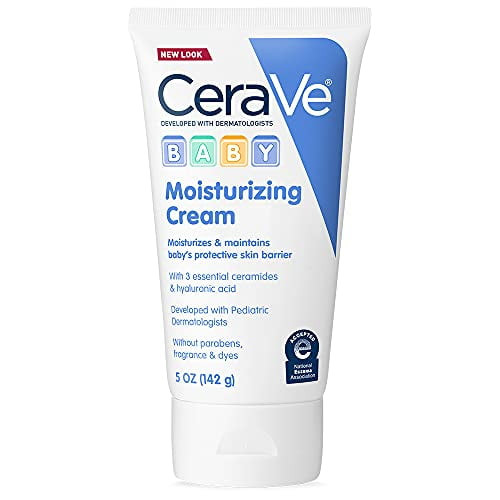 Cerave Baby Cream | Gentle Moisturizing Cream With Ceramides | Fragrance, Paraben, Dye & Phthalates Free | Rich & Non-greasy Feel | Gentle Baby Skin Care | 5 Ounce