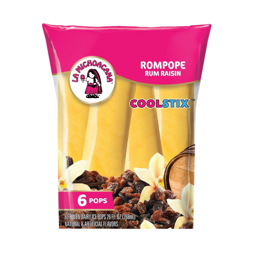 La Michoacana Rum Raisin Bolis Ice Cream Coolstix, 5 Fl Oz, 6 Count