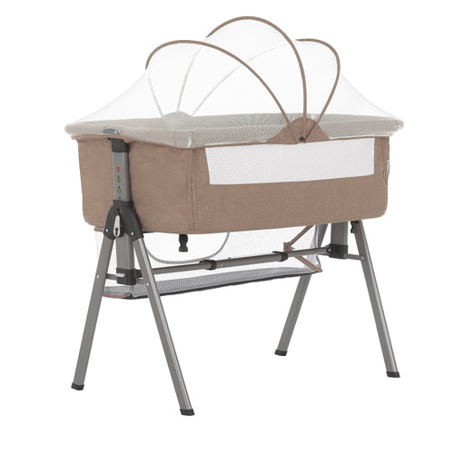 Dream On Me Lotus Bassinet And Bedside Sleeper In Brown