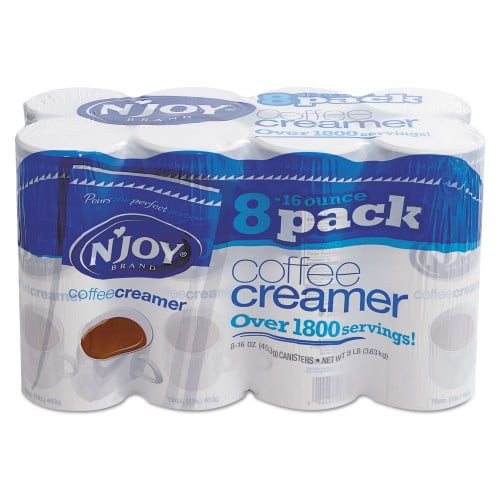New N'joy Non-dairy Coffee Creamer, 16 Oz Canister, 8/carton,each
