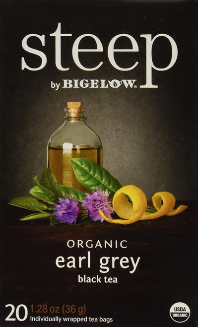 Bigelow Tea Steep Organic Black Tea Earl Grey 20 Tea Bags Pack Of 2