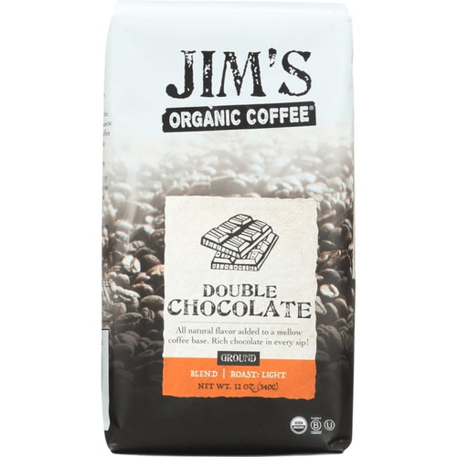 Jim's Organic Coffee Double Chocolate Coffee - Ground 12 Oz Pkg