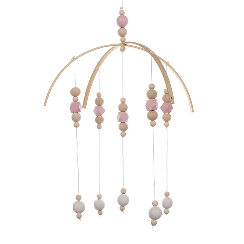 Wooden Beads Pendant Wind Chimes Bell Baby Mobile Toys Wood Beads Crib Nordic Hanging Decoration Wind Chimes