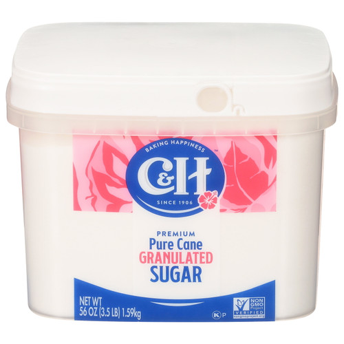 C&h Premium Pure Cane Granulated Sugar, 3.5 Lb Tub