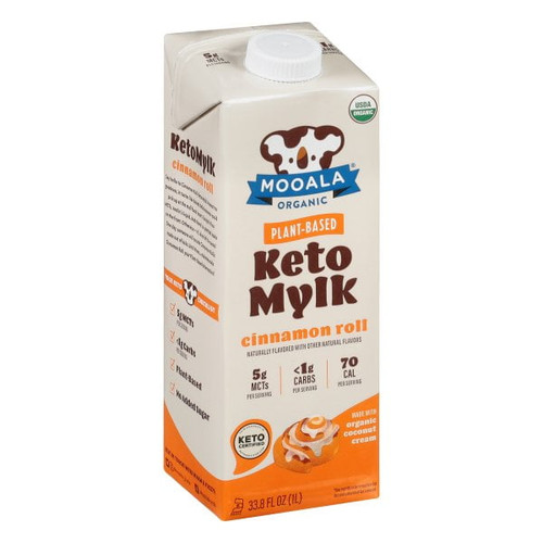 Mooala - Organic Plant - Based Keto Mylk Cinnamon Roll, 33.8 Ounces - Pack Of 6.