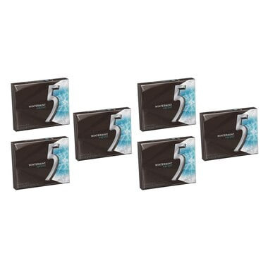 Wrigley's Five Sugar Free Gum 15 Sticks - Wintermint Ascent [ 6 Pack ]
