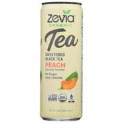 Zevia Organic Black Tea Peach, , Sugar Free Brewed Iced Tea Beverage, Naturally Sweetened With Stevia, Zero Calories, No Artificial Sweeteners (pack Of 12)