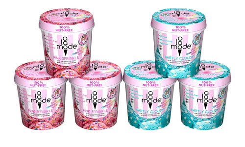 A La Mode 6ct, 16 Oz - Free Partly Cloudy Ice Cream Pints And Pink Sprinkle Ice Cream Pints