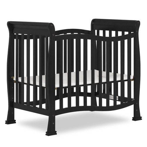 Dream On Me Piper 4-in-1 Convertible Mini Crib, Black