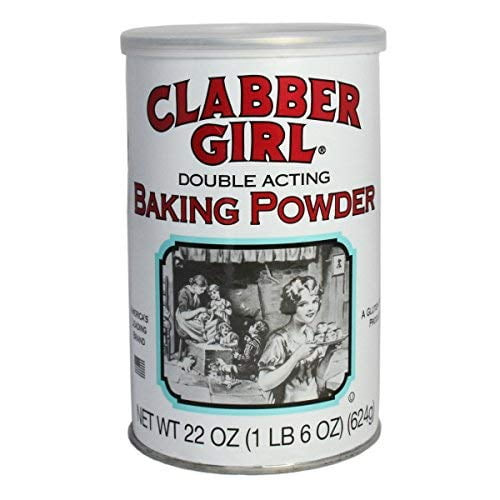 Clabber Girl Baking Powder - Gluten Free, Vegan, Vegetarian, Double Acting Baking Powder In A Resealable Can, Kosher, Halal - 22 Oz Can (1)