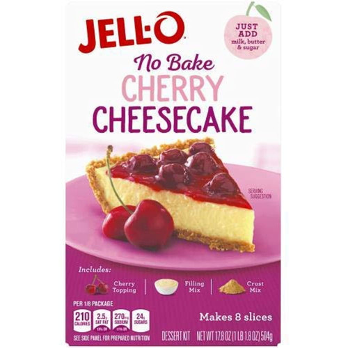 Jell-o No Bake Cherry Cheesecake (pack Of 3)