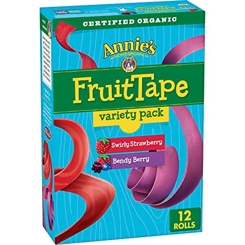 Annie's Organic Strawberry And Berry Peely Fruit Tape, Variety Pack, 9 Oz, 12 Ct