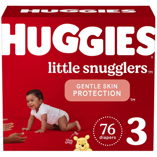 Huggies Little Snugglers Baby Diapers, Size 3, 76 Ct