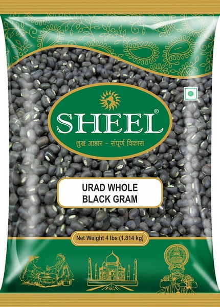 Sheel Urad Whole - Black Gram - (black Matpe Beans) - 4 Lbs