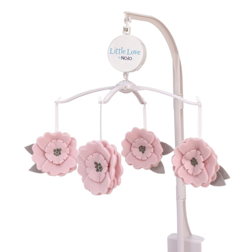 Little Love By Nojo Beautiful Blooms Pink Musical Baby Mobile, Infant Girl, Nursery