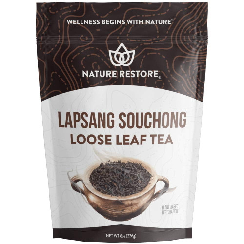 Nature Restore Lapsang Souchong Loose Leaf Tea, 8 Ounces, Premium Black Tea