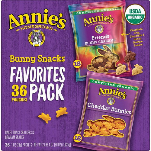 Product Of Annie's Organic Bunny Snacks Variety Pack 36 Ct.