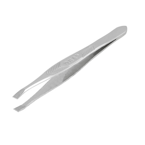 Unique Bargains Unique Bargains Girls Ladies Metal Slanted Tip Make Up Tool Eyebrow Tweezers Clip