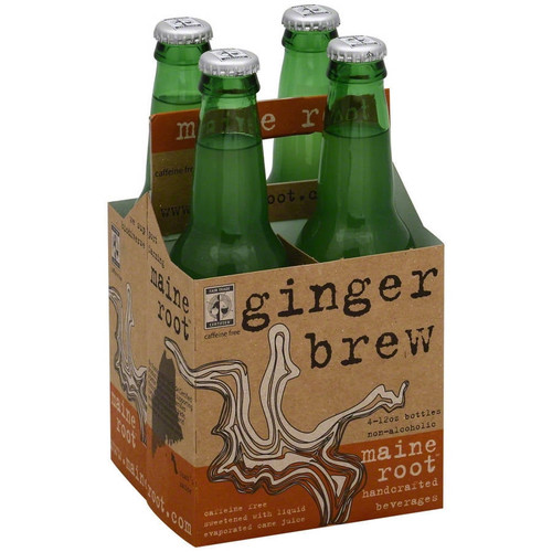 Maine Root Ginger Ale Soda Pop, 12 Fl Oz, 24 Pack Bottles