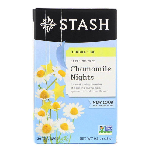 Stash Tea Premium Herbal Tea Chamomile - Nights Bedtime Blend - 20 Bags