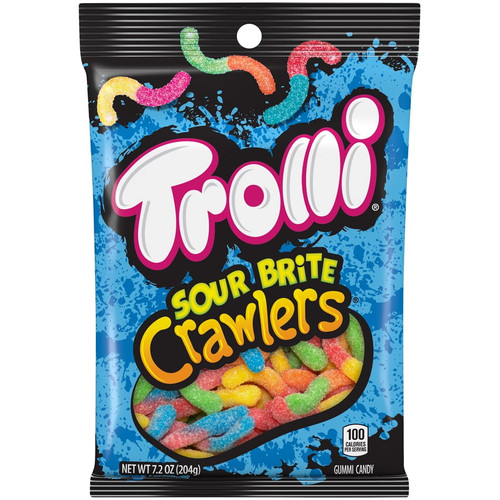 Trolli Sour Brite Crawlers Gummy Candy, 7.2 Oz
