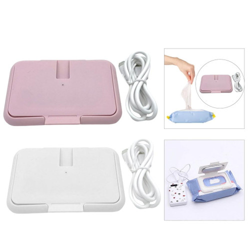 2pieces Baby Kids Wipe Warmer Usb Charging Thermal Warm Wet Towel Dispenser Paper Warmer