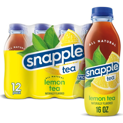 Snapple Lemon Tea, 16 Fl Oz Recycled Plastic Bottle, 12 Pack