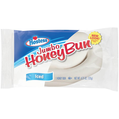 Hostess Jumbo Iced Honey Bun, Single Serve, 4.75 Oz