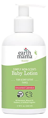 Earth Mama Simply Non-scents Baby Lotion With Organic Calendula, 8-fluid Ounce (packaging May Vary)