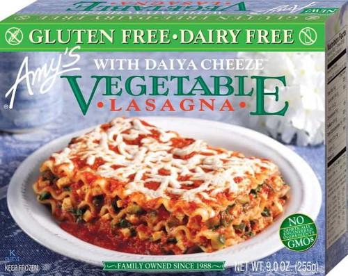 Amys Gluten Free Dairy Free Vegetable Lasagna, 9 Ounce - 12 Per Case.