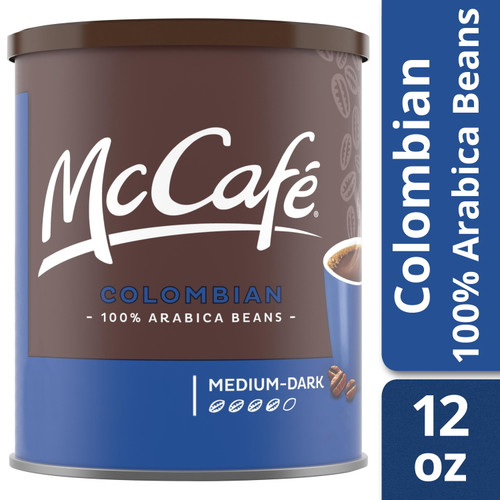 Mccafe Colombian Ground Coffee, Caffeinated, 12 Oz Can