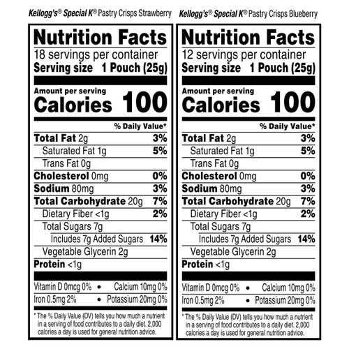 Special K Strawberry And Blueberry Pastry Crisps 60 Ct