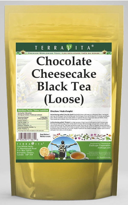 Terravita Chocolate Cheesecake Black Tea, (chocolate Cheesecake,loose Leaf Black Tea, 4 Oz, 1-pack, Zin: 541367)
