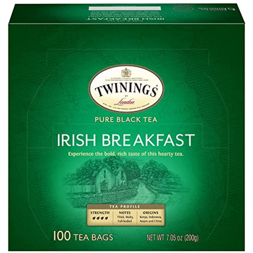 Twinings Of London Irish Breakfast Black Tea Bags, 100 Count (pack Of 1)