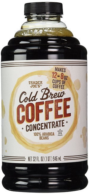 Trader Joe's Cold Brew Coffee Concentrate 100% Arabica Beans. 32fl. Oz