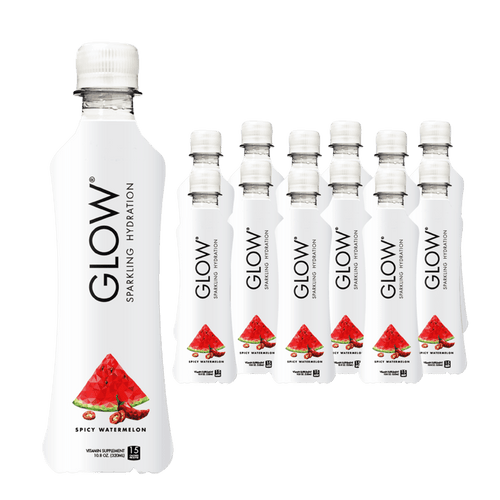 Glow® Beverages Sparkling Hydration - Spicy Watermelon - 10.8 Fluid Ounce Plastic Bottles (pack Of 12)