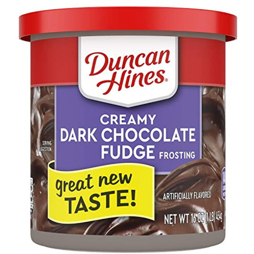 Duncan Hines Creamy Home-style Dark Chocolate Fudge Frosting, 16-ounce (pack Of 8)