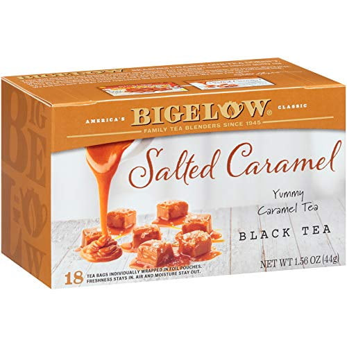 Bigelow Salted Caramel Black Tea Bags, 18 Count Box (pack Of 6) Caffeinated Black Tea, 120 Tea Bags Total