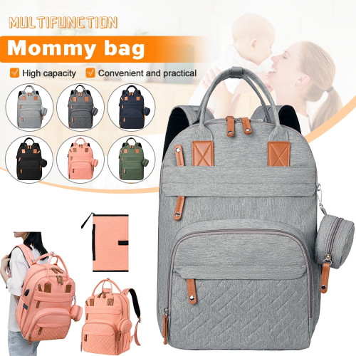 Lankey Diaper Bag Backpack Large Capacity Baby Bags Stylish Nappy Maternity Bag With Changing Pad And Stroller Straps For Mom And Dad - Multifunction Travel Back Pack