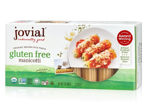 Jovial 100% Organic Gluten-free Brown Rice Manicotti Pasta, 7 Oz