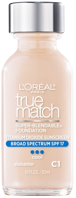 L'oreal Paris True Match Super-blendable Liquid Foundation, Alabaster, 1 Fl. Oz.